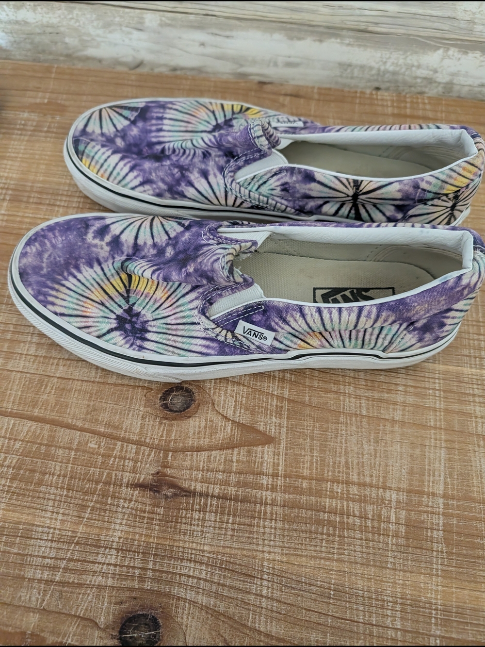 Vans Slip-On Tie-Dye Canvas Sneakers - Purple Multi - Picture 2 of 5